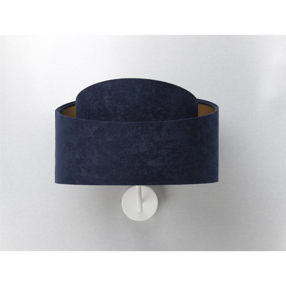 Applique murale ronde en velours, GALAXY noir velours intérieur doré, BPS KONCEPT