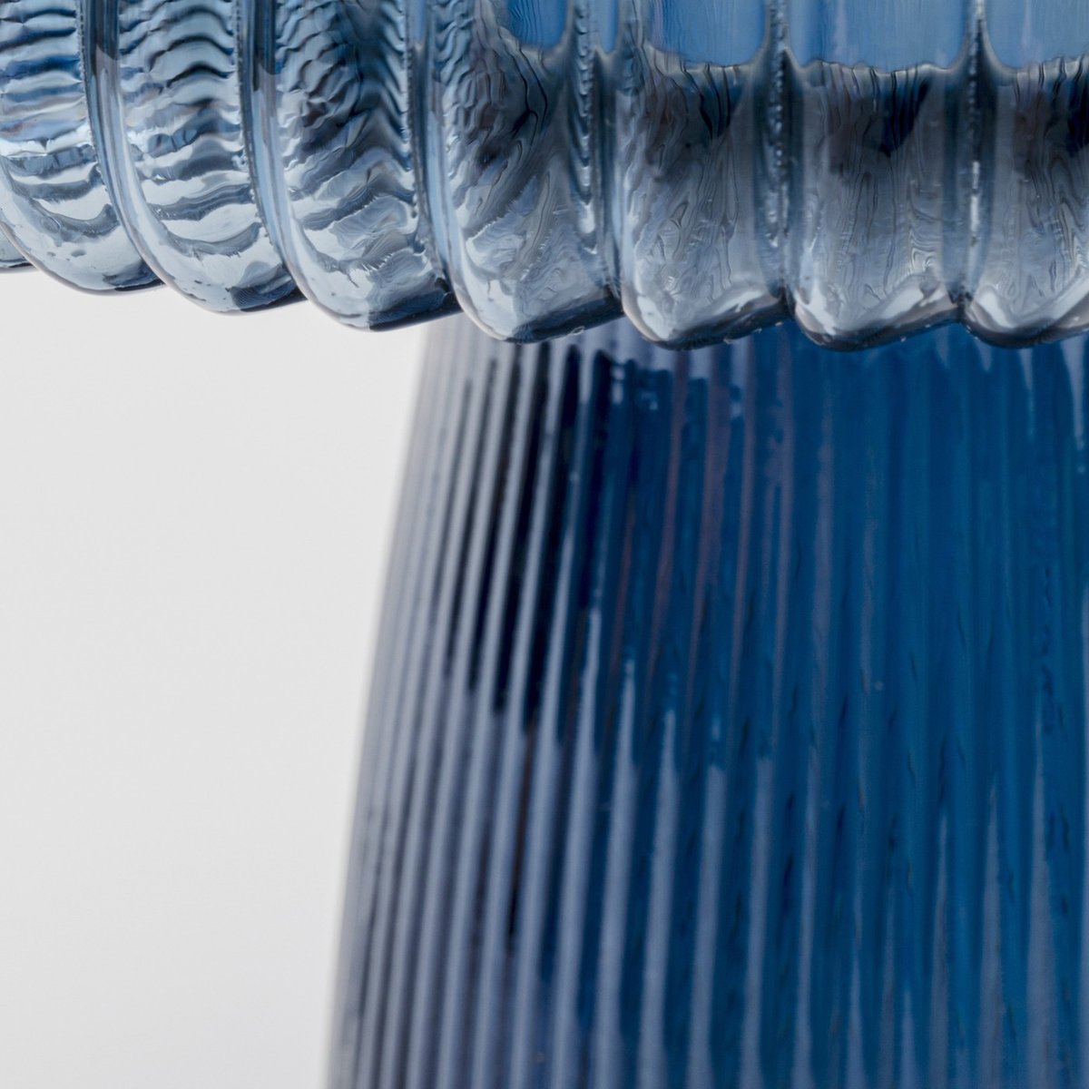 Vase champignon en verre, DAPHNE bleu, KARE DESIGN