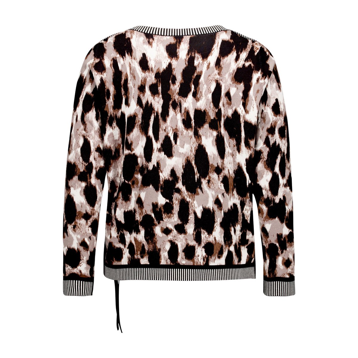 Pull-over en maille à manches longues beige/noir, BETTY BARCLAY