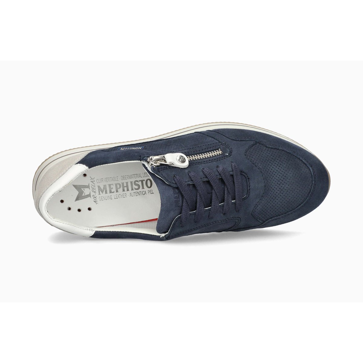 Baskets en cuir LEENIE jeans blue p5147088, MEPHISTO
