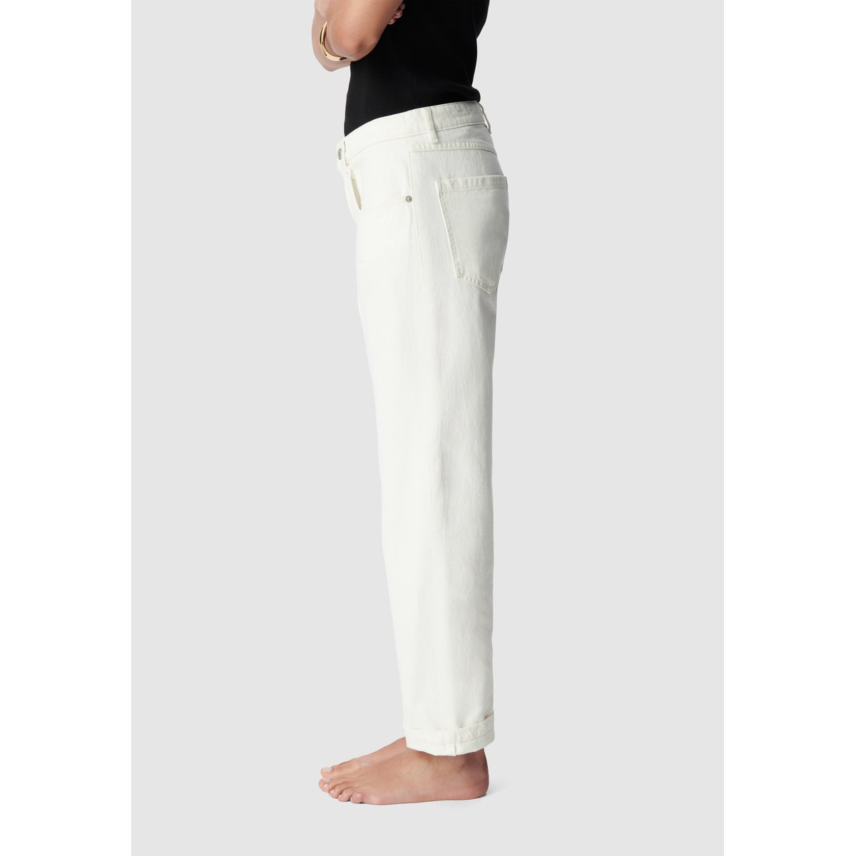 Jean droit 7/8e Anders off-white, IKKS