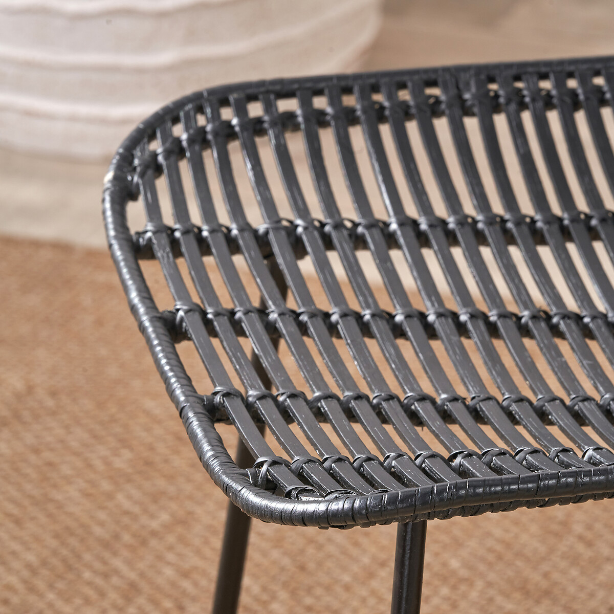 Nerano Rattan & Metal Dining Chair black, SO'HOME