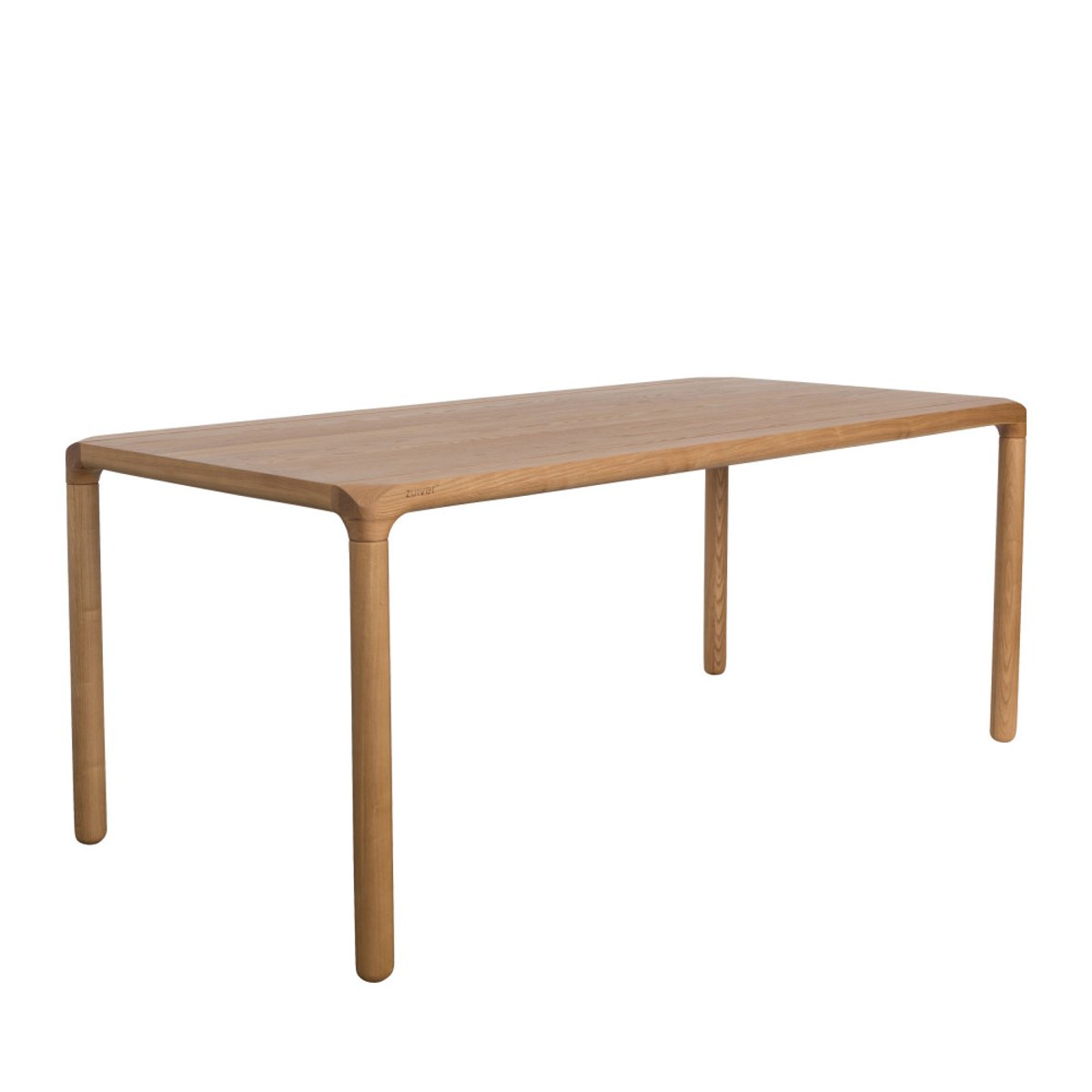 Table à manger 6 personnes aux bords arrondis en bois- STORM bois clair, ZUIVER