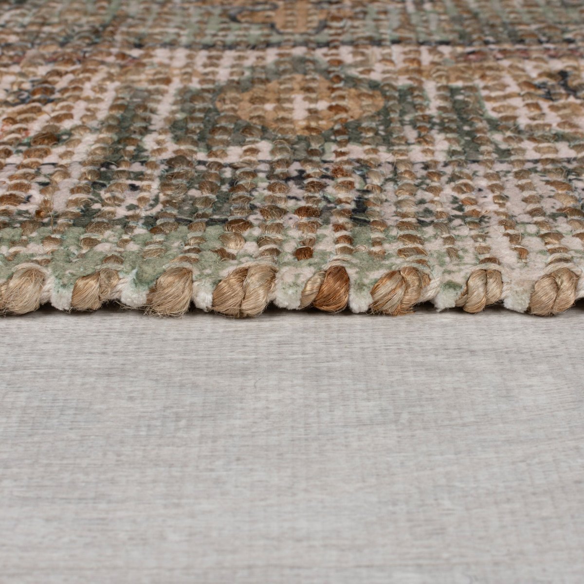 Tapis vintage en jute SELENA vert, FLAIR RUGS