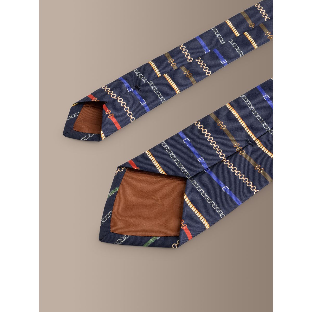Cravate en soie italienne signature bleu marine, NEXT