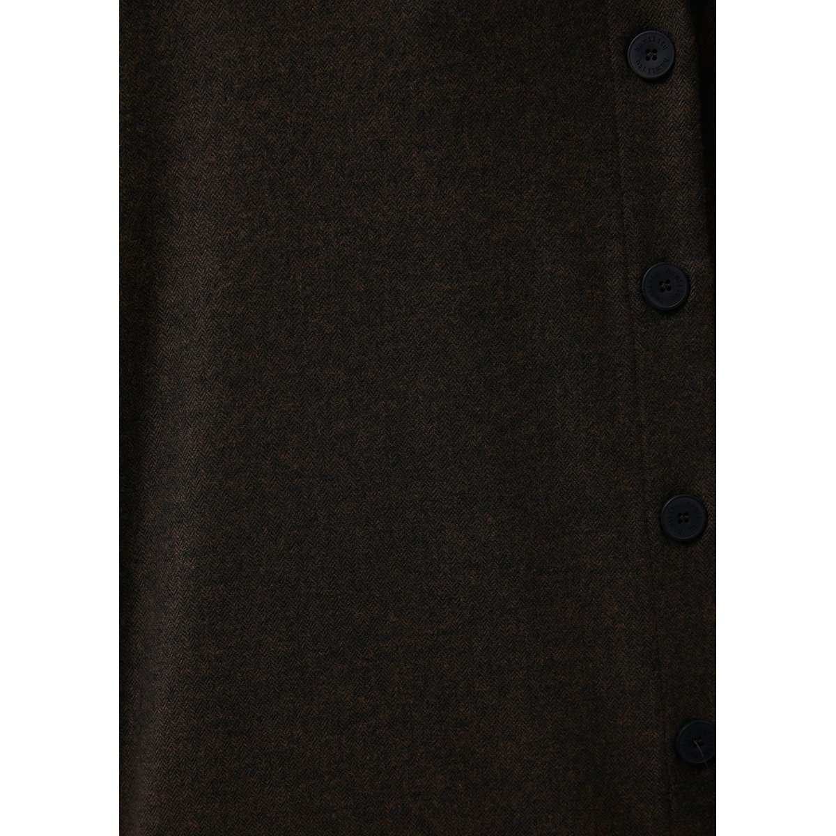 Chemise oversize en flanelle à chevrons chocolat, HUMILITY