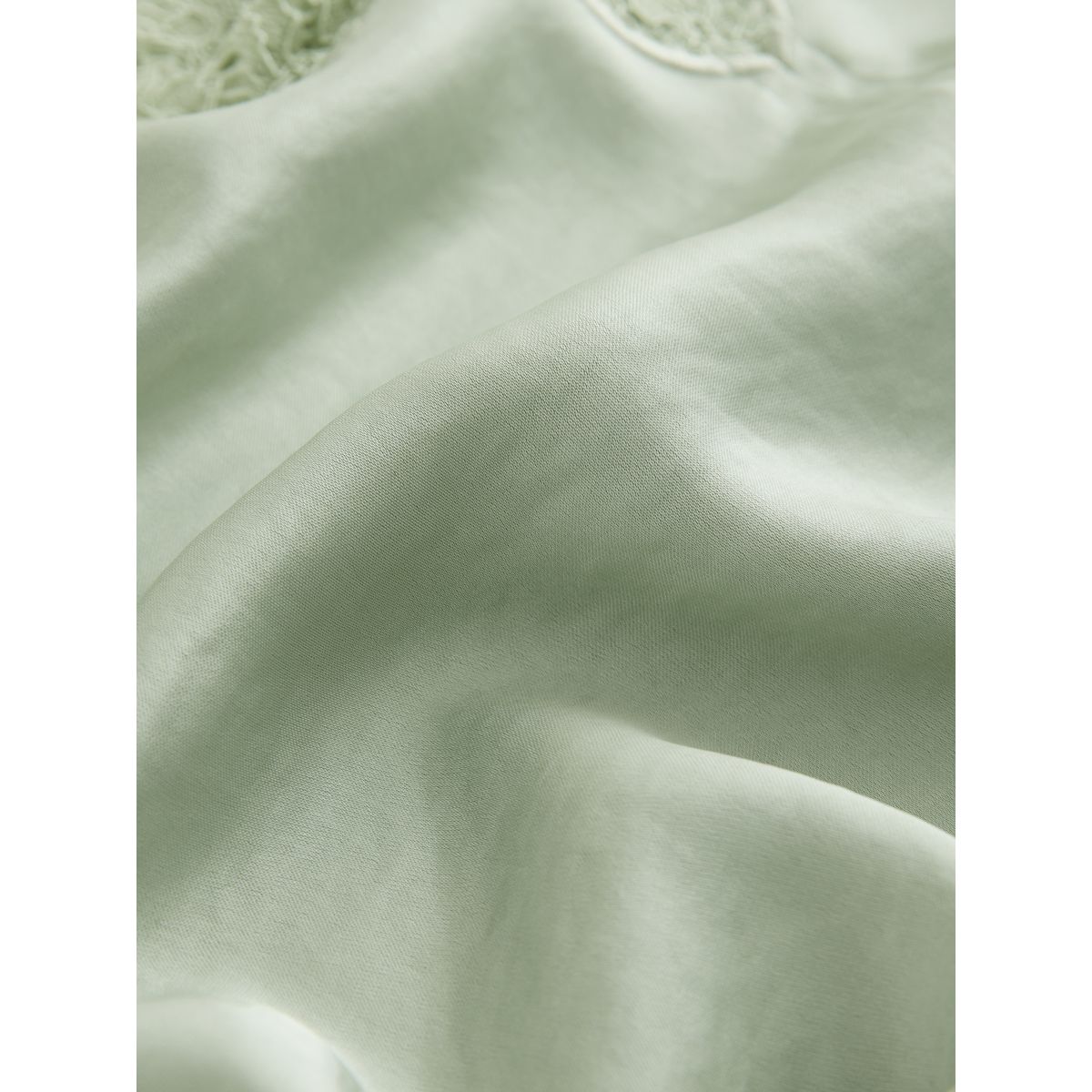 Top en satin à col v et bordure dentelle vert sauge, NEXT
