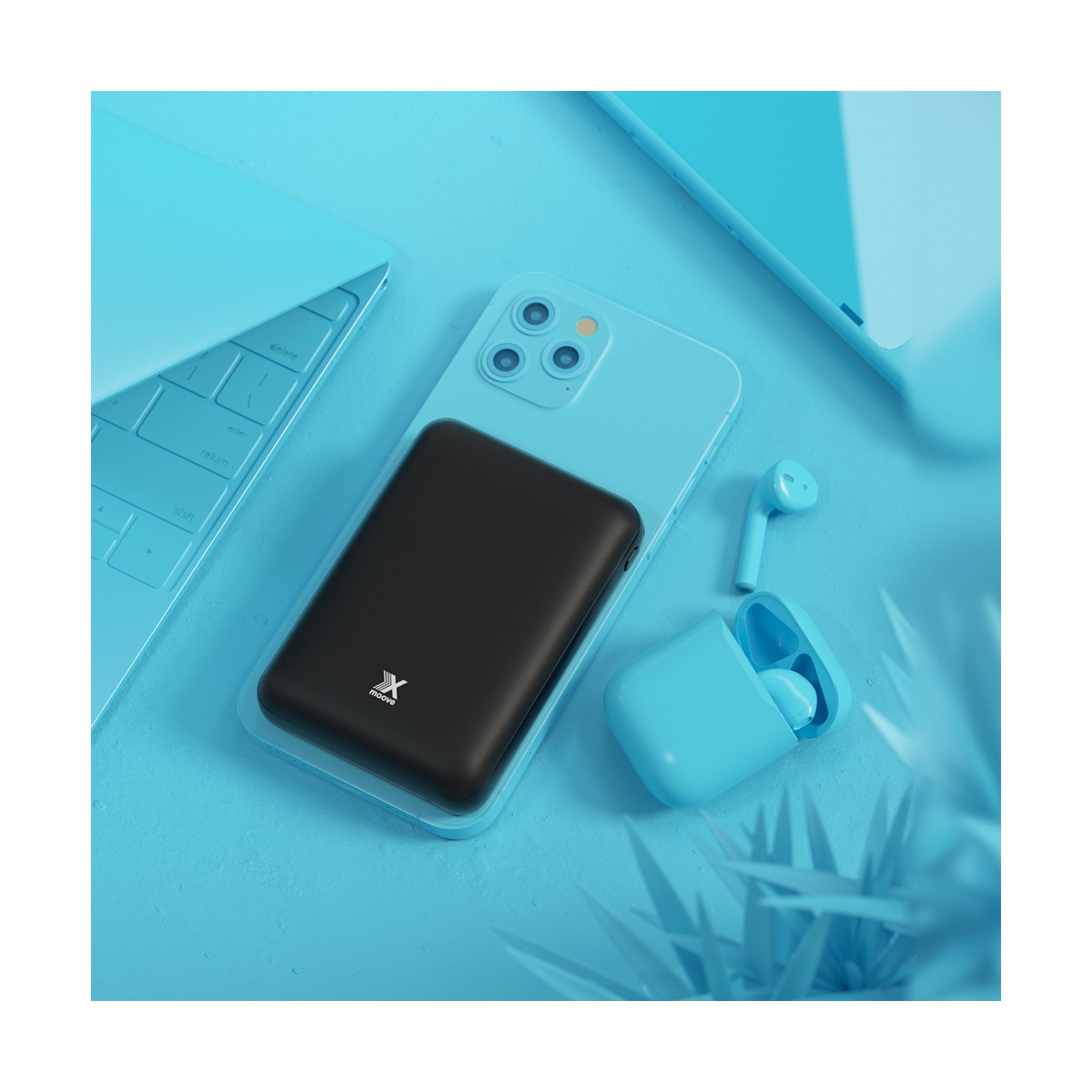 Batterie externe polymère haute densité 10 000 mAh SKY noir, LIVOO