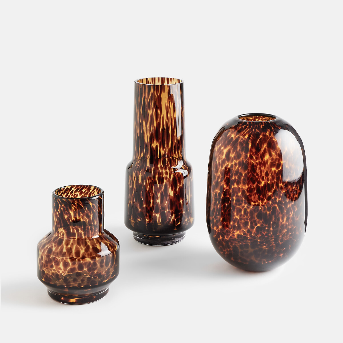 Vase en verre ambré, hauteur 28 cm, FAUVITA marron, LA REDOUTE INTERIEURS