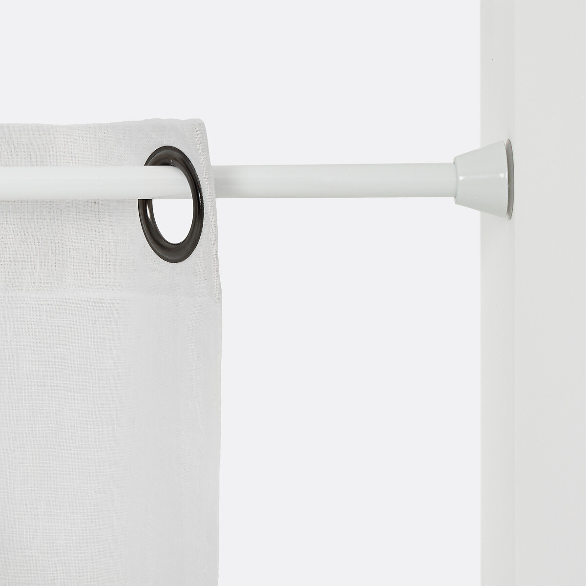 Tringle à rideaux à pression extensible, 80/125 cm blanc, CESSOT DECORATION