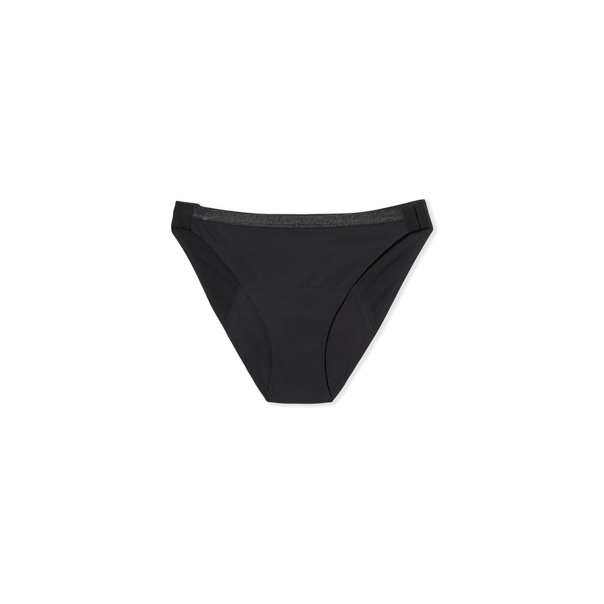 Culotte menstruelle en microfibre avec agrafes ajustables - Flux abondant AYA noir, ETAM