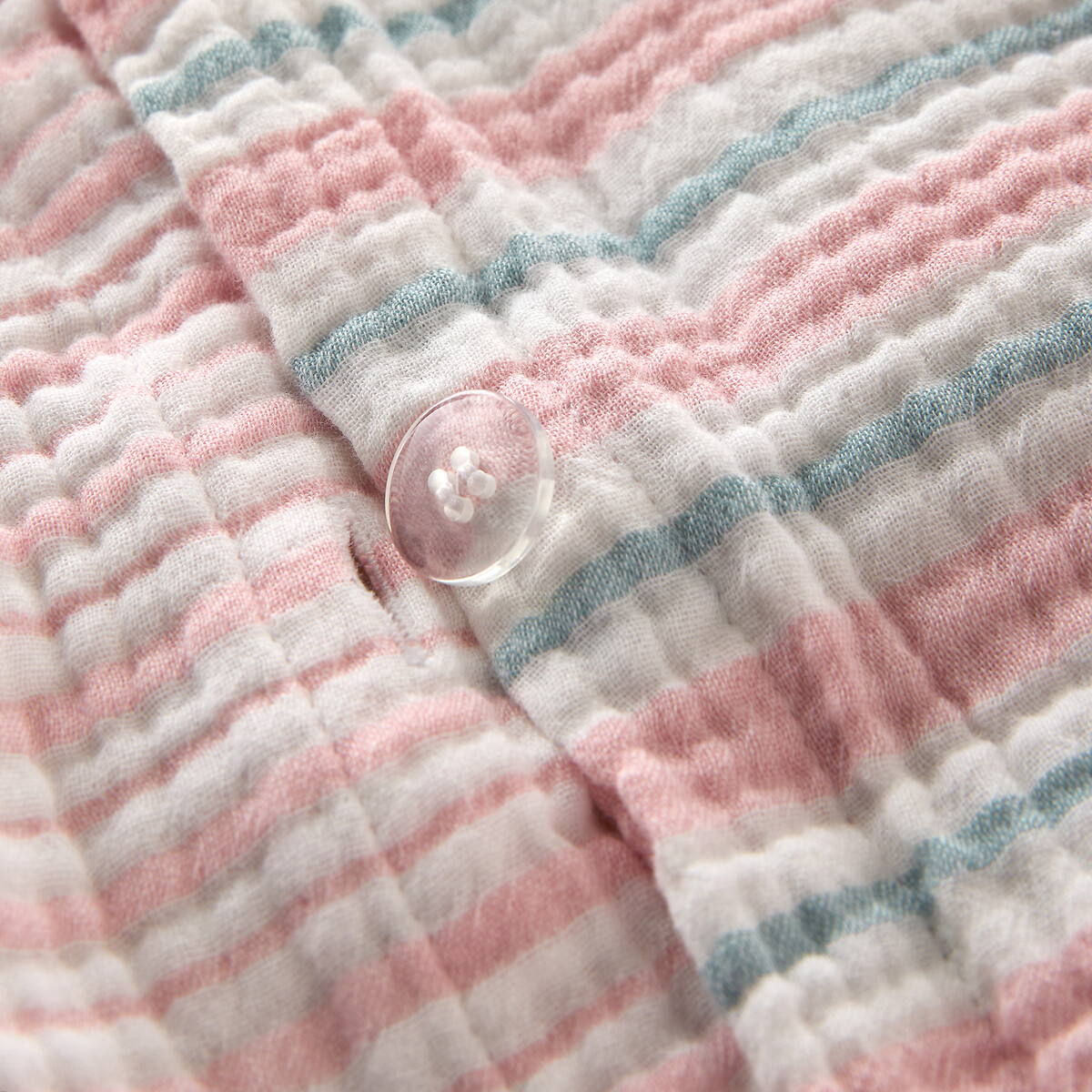Adèle Striped Cotton Muslin Child's Duvet Cover striped print, LA REDOUTE INTERIEURS
