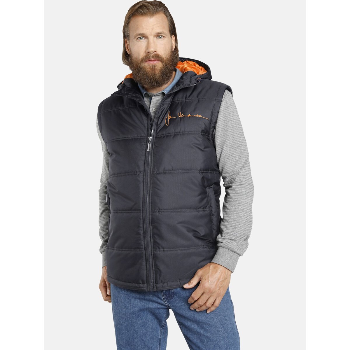 Veste sans manches outdoor NITHARD bleu foncé, JAN VANDERSTORM