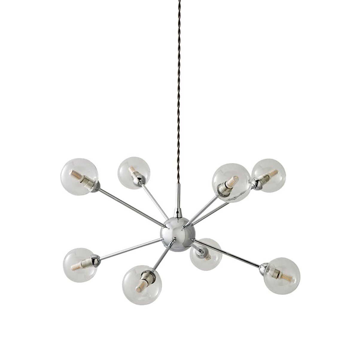 Syd 70's Style Globe Light with LED Bulbs silver-coloured, ÉDITÉ
