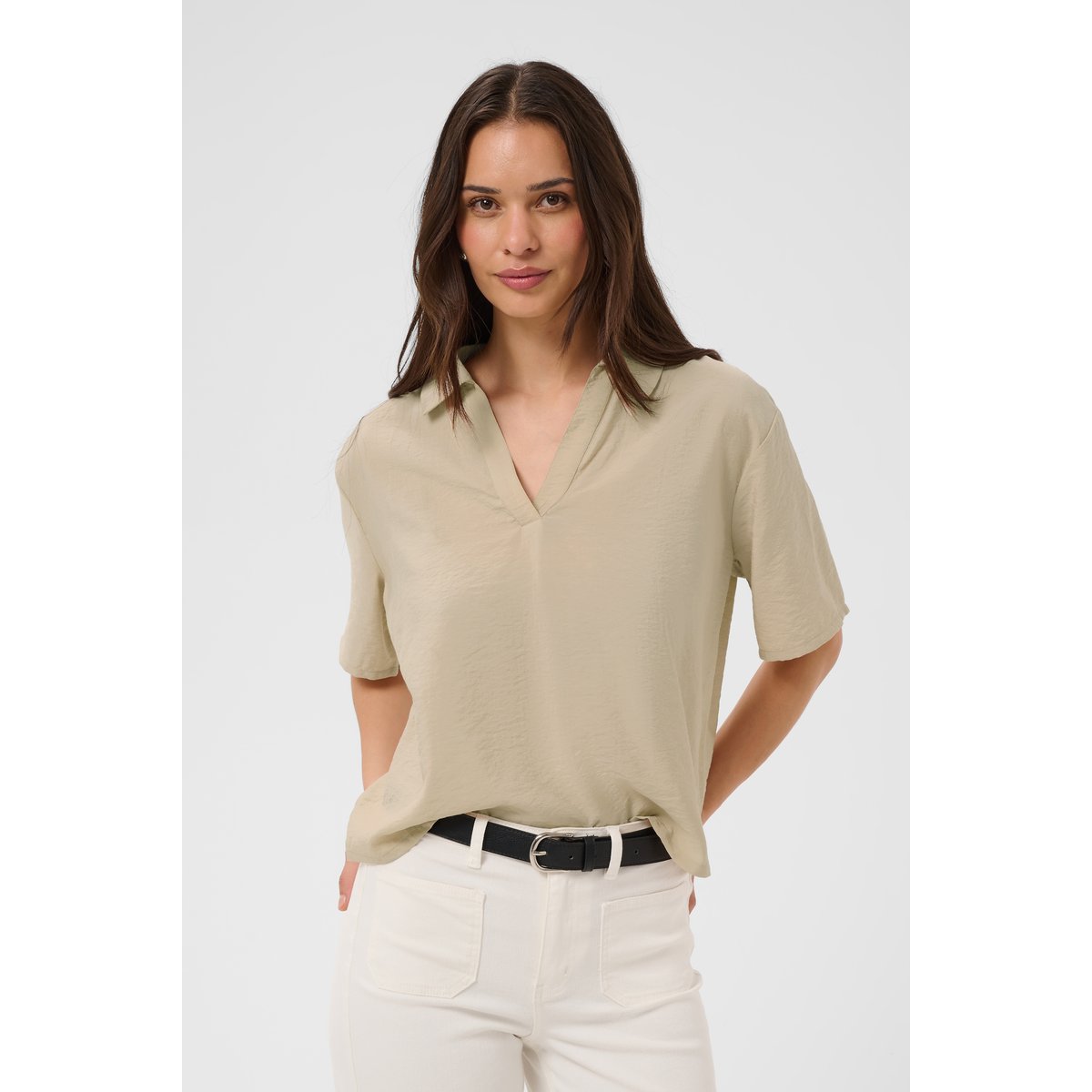 Blouse à manches courtes gris feather gray, KAFFE