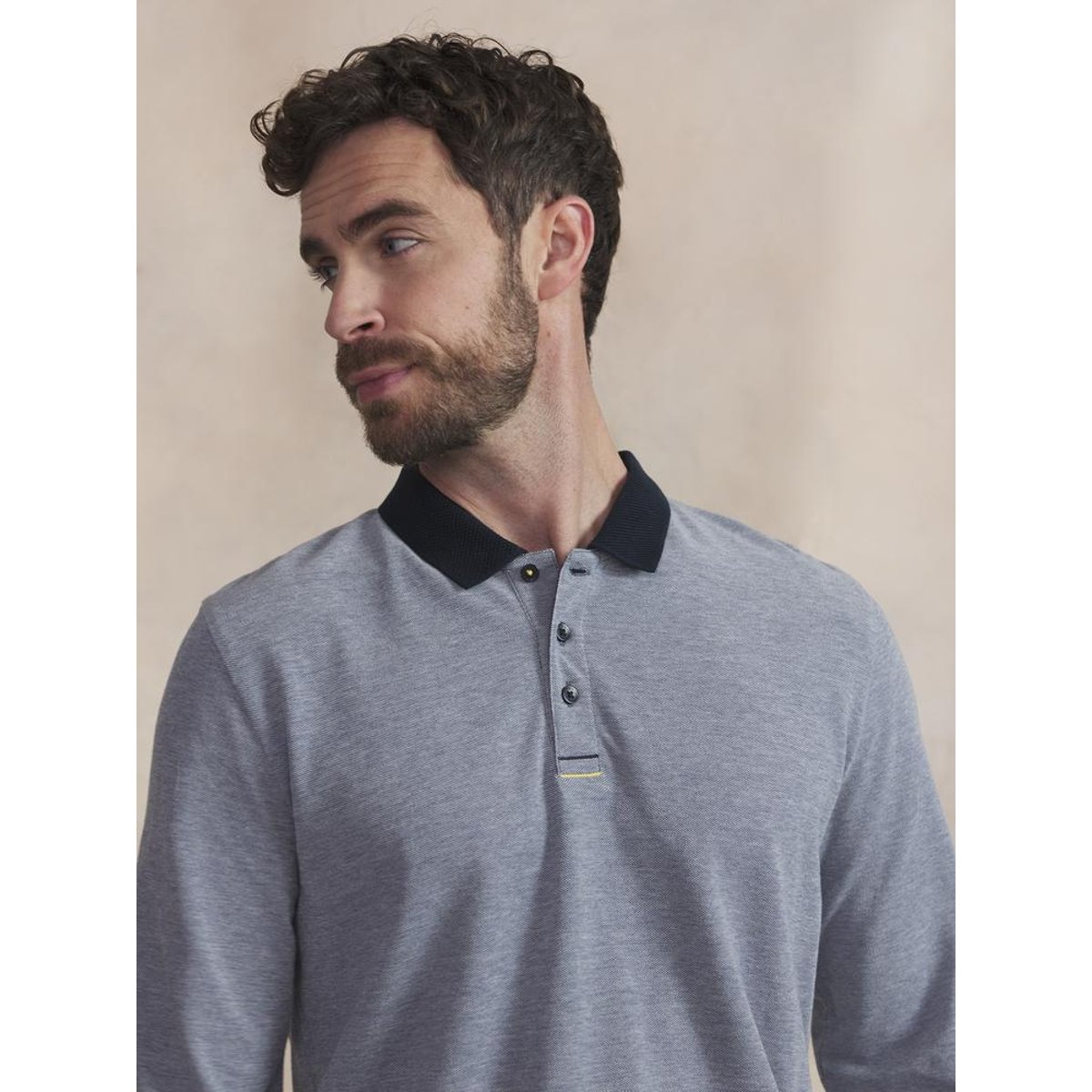Polo manches longues ZEVIKPOL azur, TBS