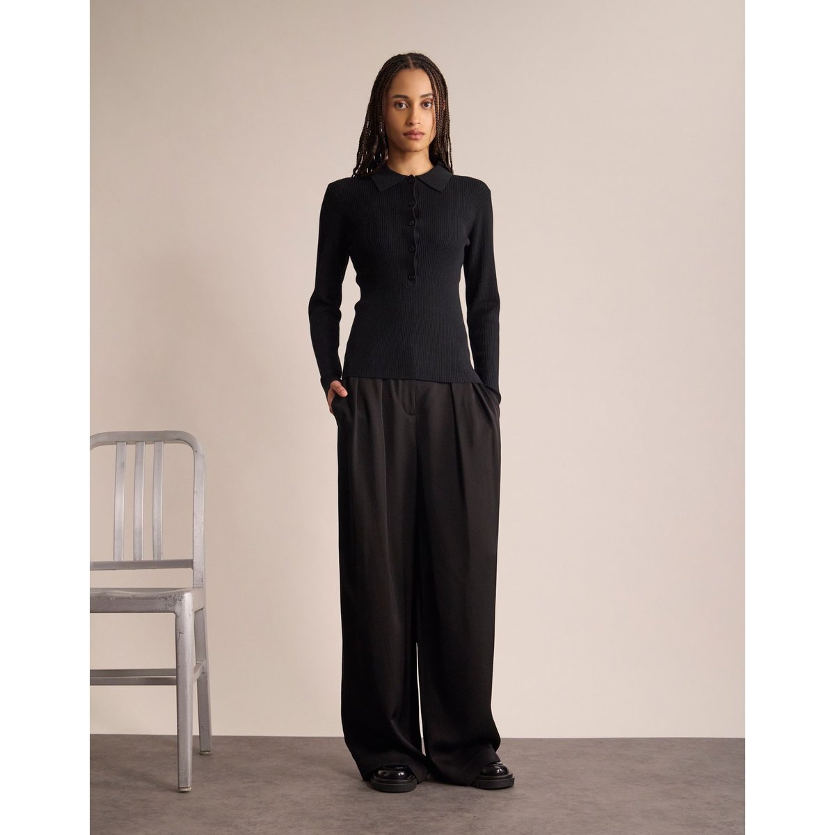 Polo Thomson noir, INES DE LA FRESSANGE PARIS