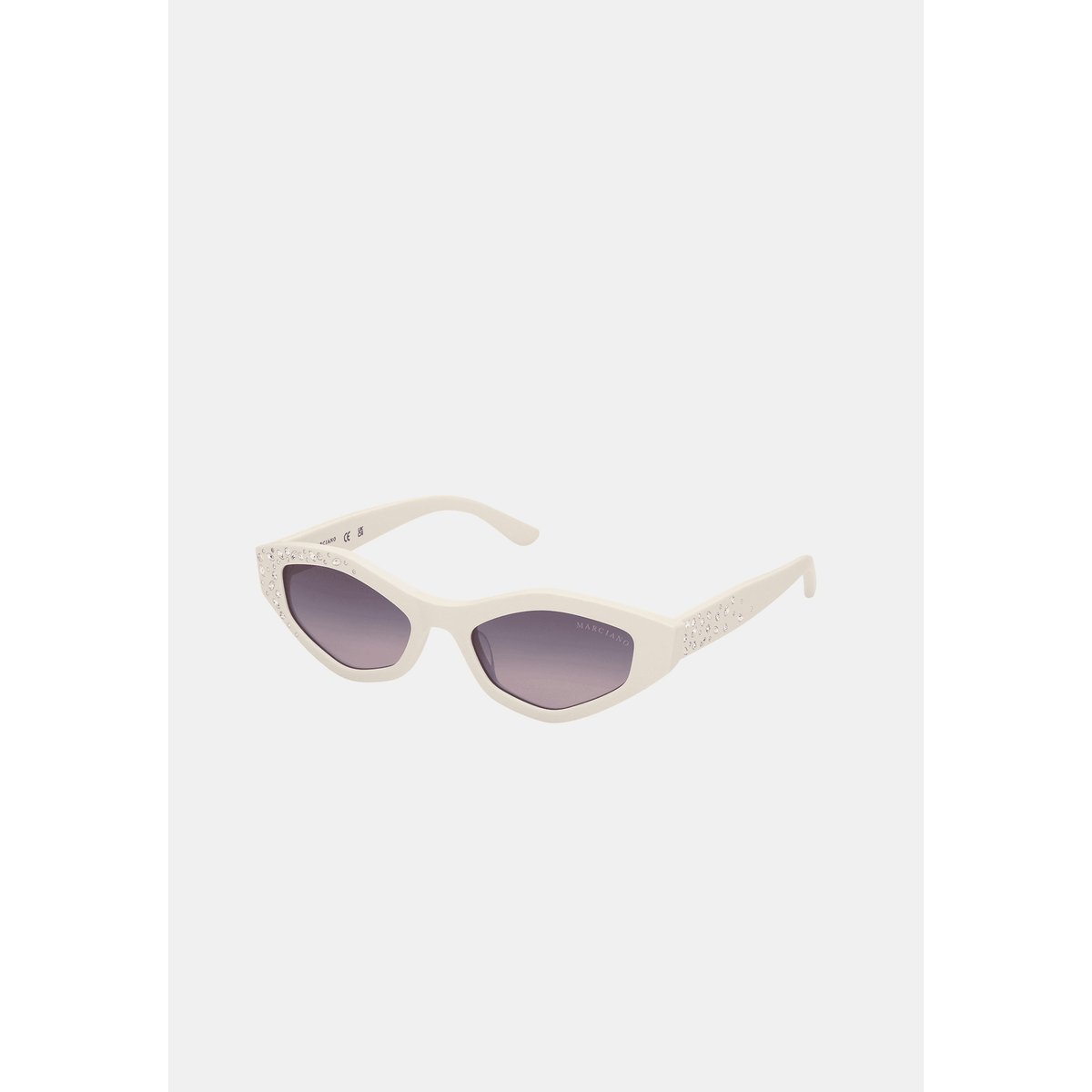 Lunettes De Soleil Géométriques Marciano blanc, GUESS