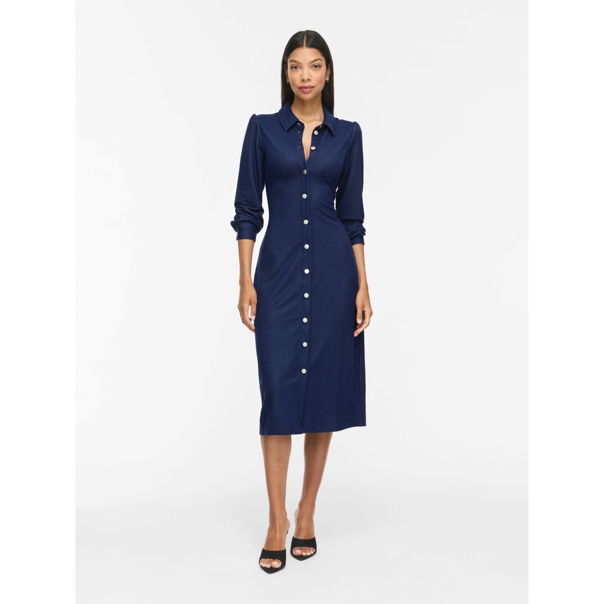 Robe Mi-Longue dark blue denim, VILA