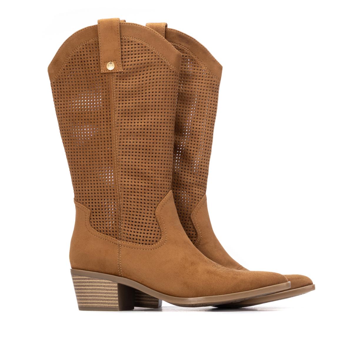 Botte Talon Décontractée Fermeture éclair camel, XTI