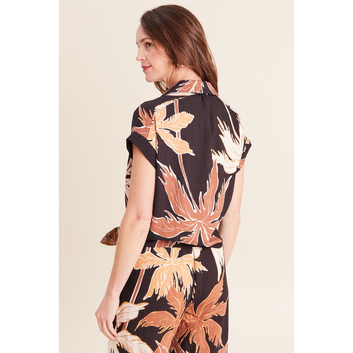 Chemise fluide manches courtes noir, BREAL