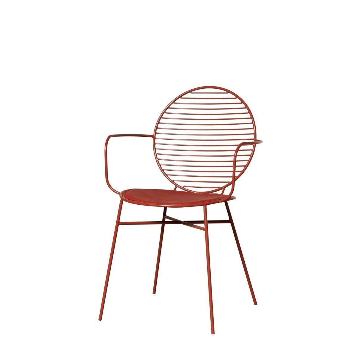 Chaise en métal KLARA rouge, CHEHOMA