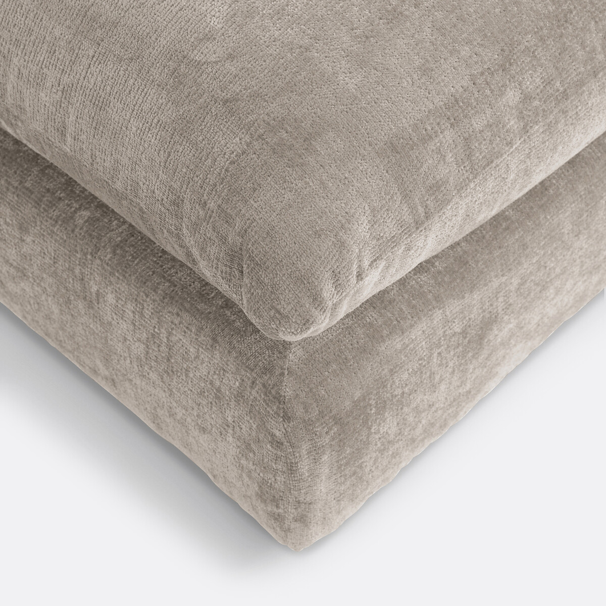 Verwarmingselement voor modulaire bank, in structuurfluweel, Malo taupe , LA REDOUTE INTERIEURS