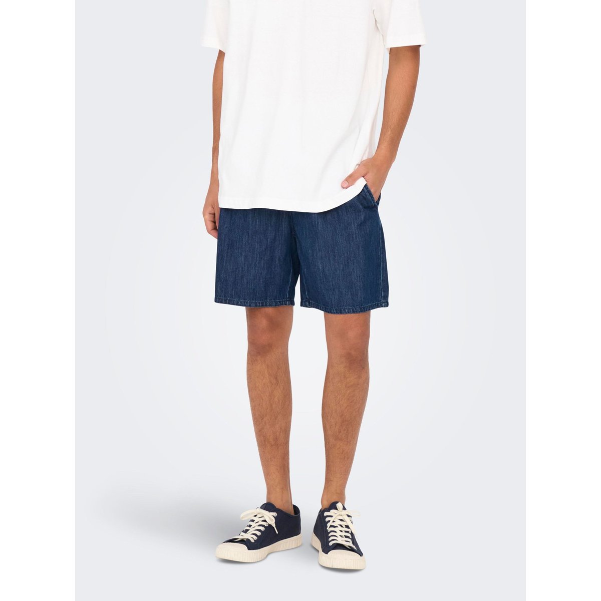 Short En Denim dark blue denim, ONLY & SONS
