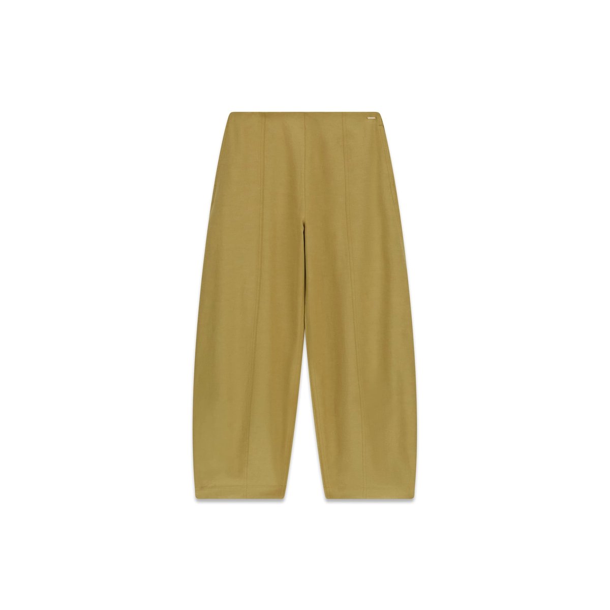 Pantalon Barrel Fit En Lin vert olive, GUESS