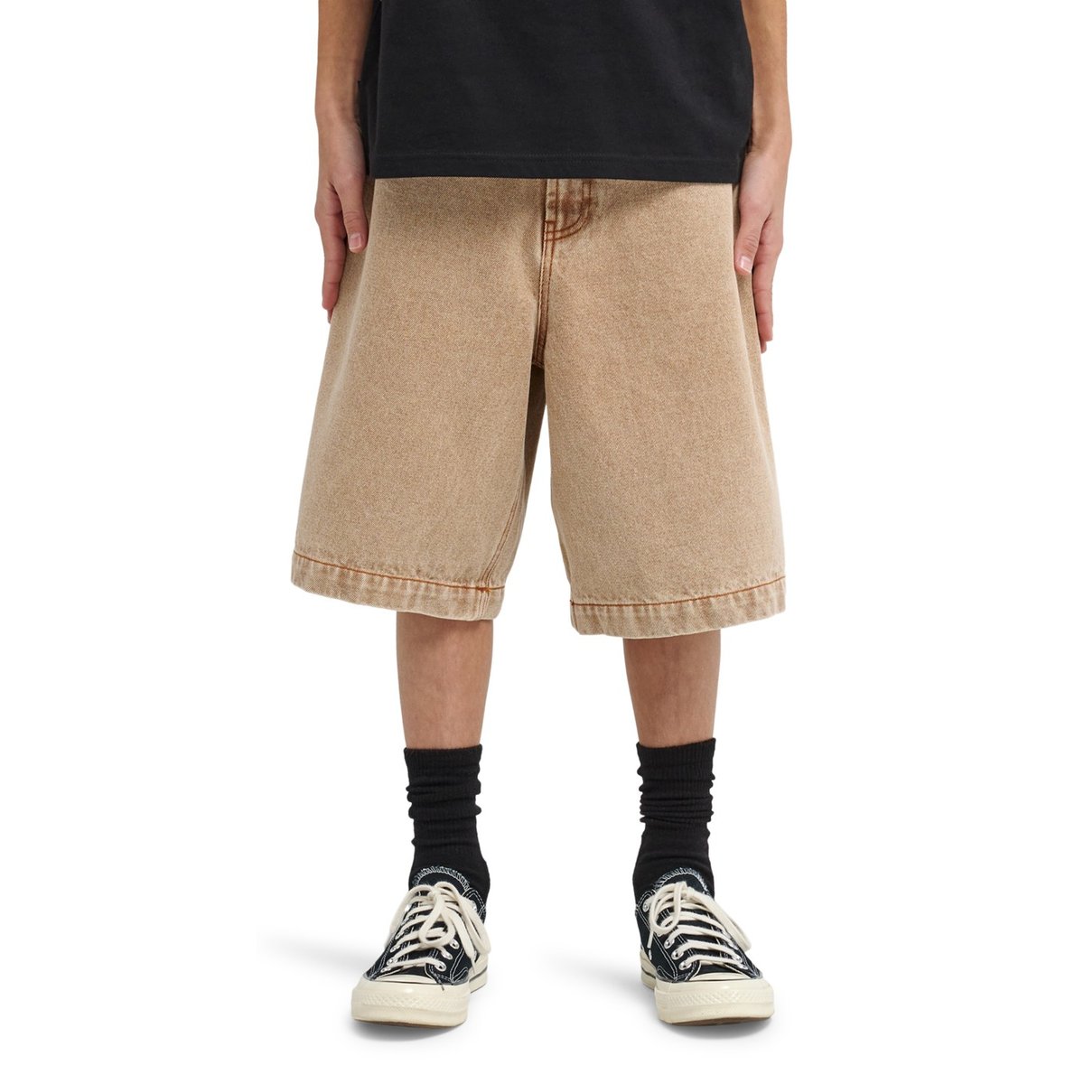 Short en denim BIG 5 beige beige tint wash, ELEMENT