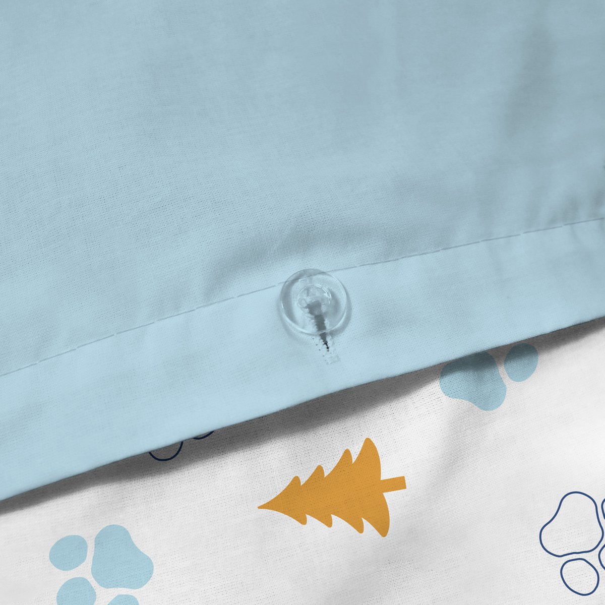 Parure de lit imprimée 100% coton, CAMP bleu, PAT PATROUILLE