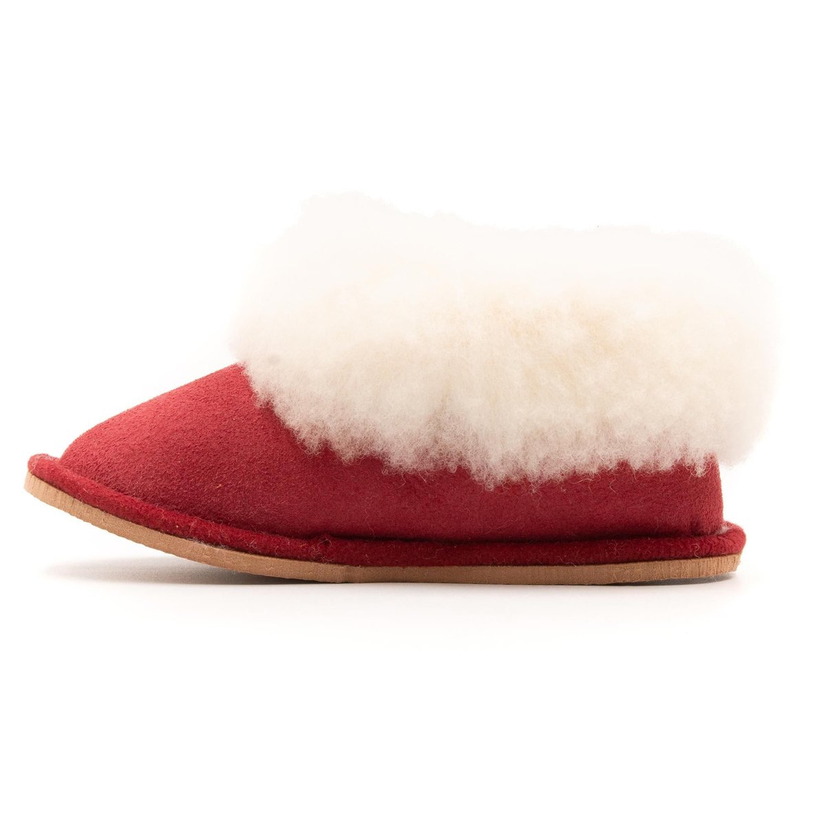 Chaussons a enfiler en daim SHEEP rouge, BONI&SIDONIE