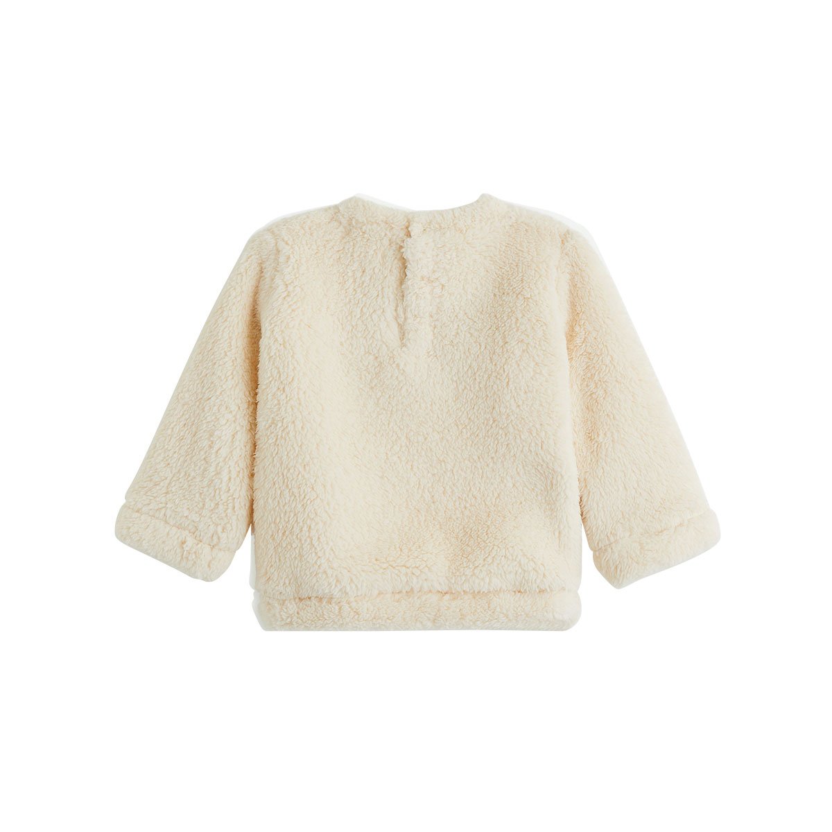 Sweat-shirt bébé en sherpa Grace vanille, PETIT BEGUIN