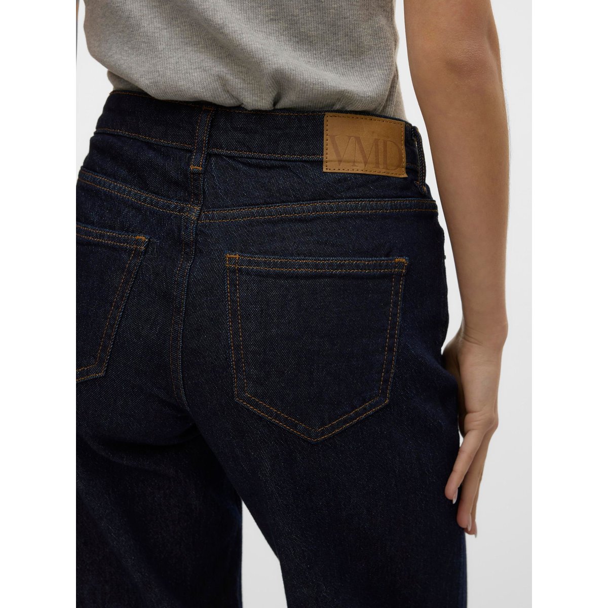 Jean À Coupe Large dark blue denim, VERO MODA