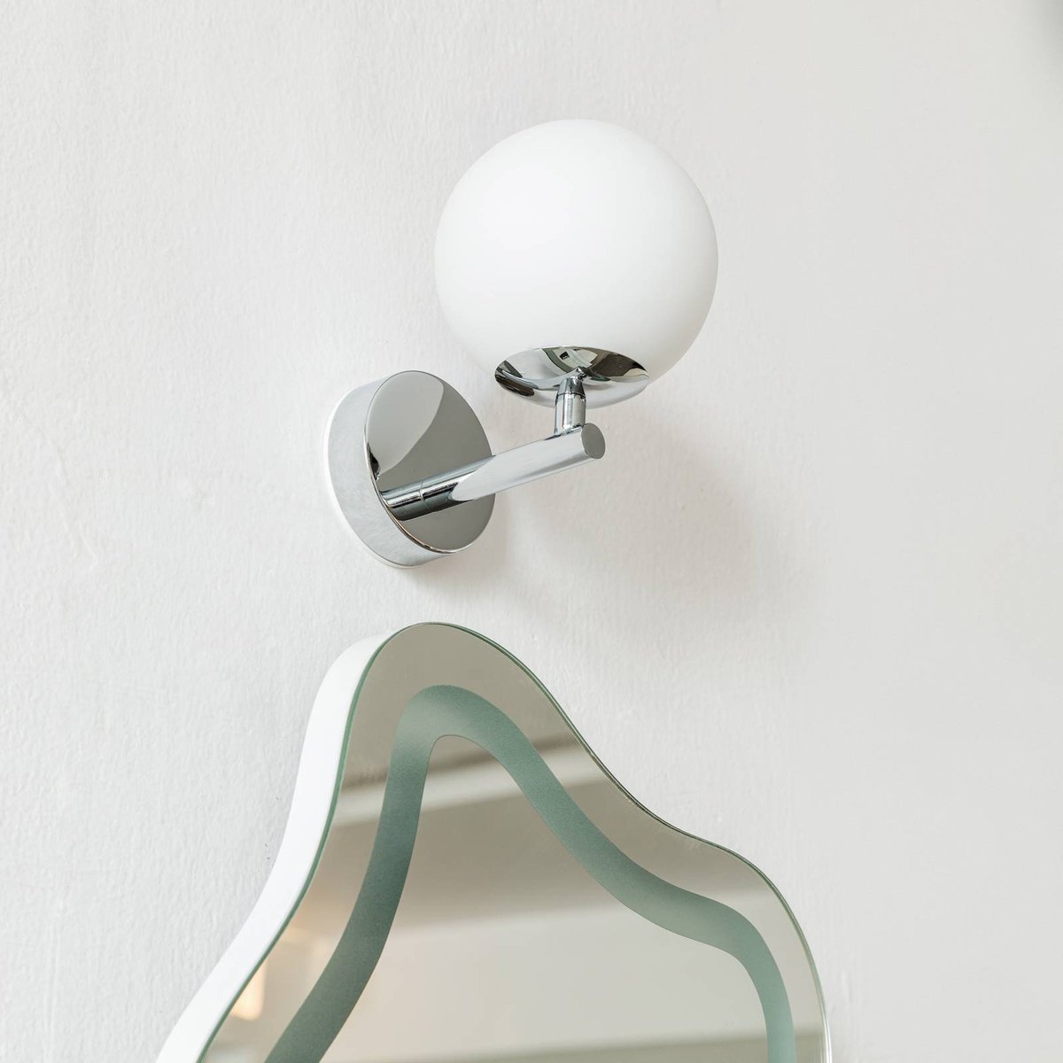 Applique en métal moderneLED, Maviris blanc, chromé, ARCCHIO
