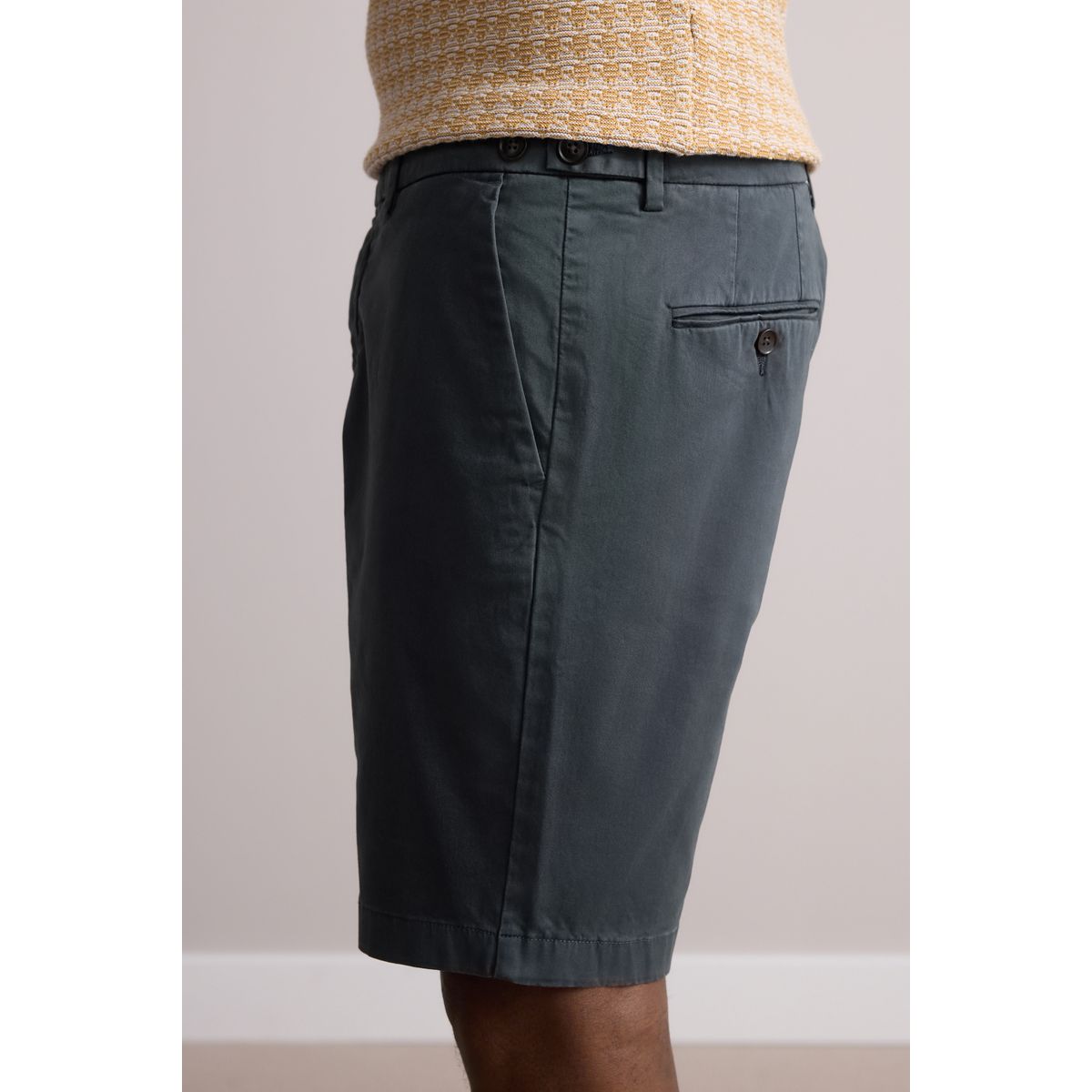 Short chino en satin premium vintage bleu, NEXT
