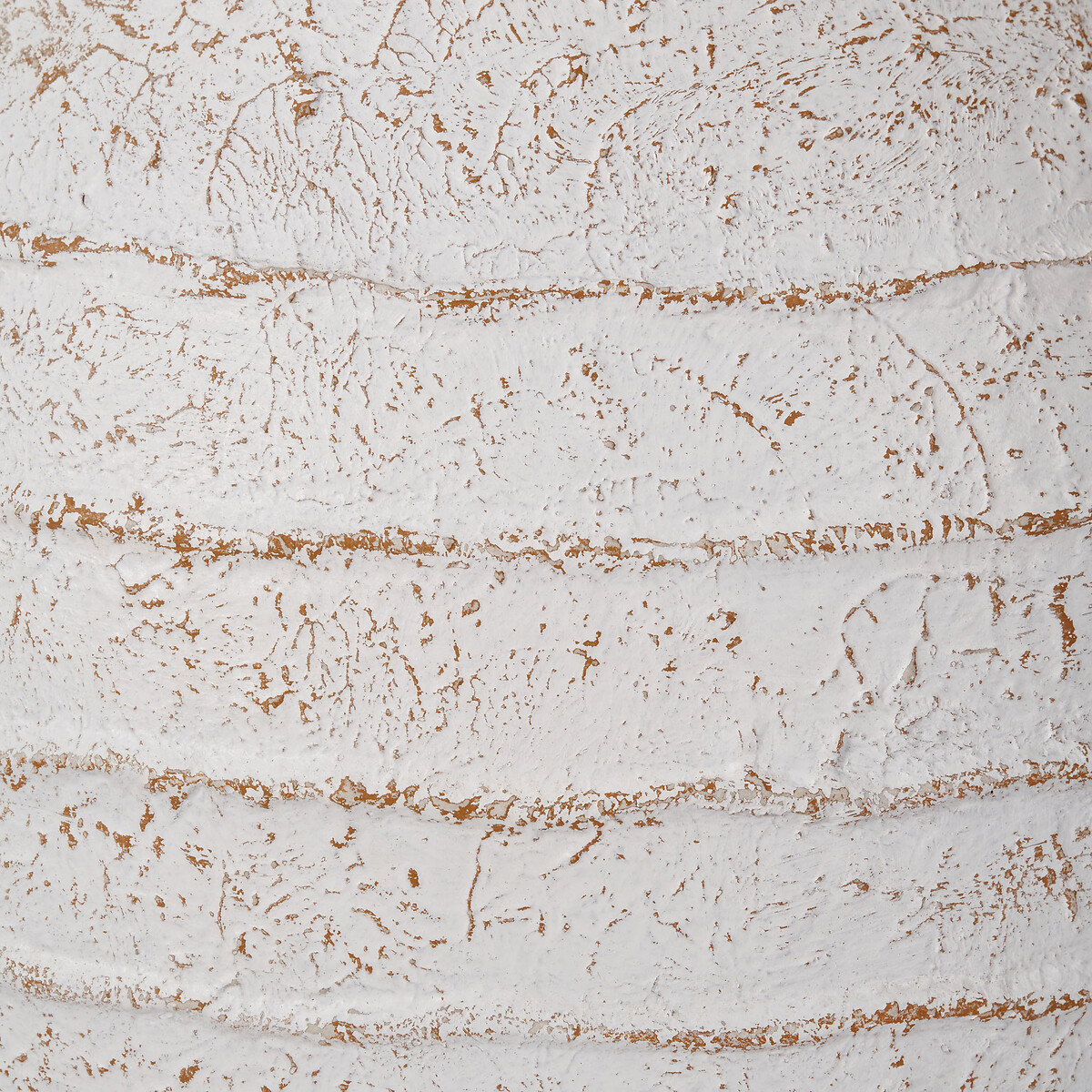49cm White Wash Fibrestone Decorative Ribbed Vase white, ÉDITÉ