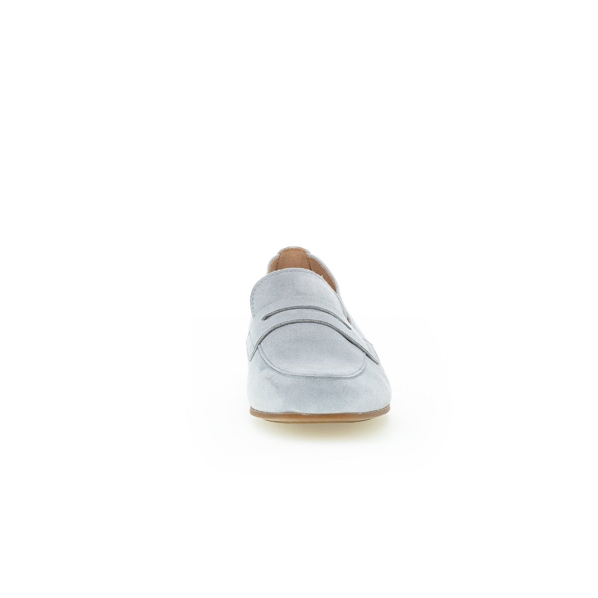 Mocassins en cuir à talon décroché bleu, GABOR