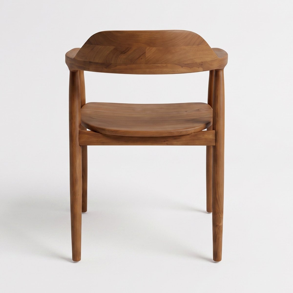Chaise en bois de teck massif - CÉLINE marron clair, MAISON PAVANE