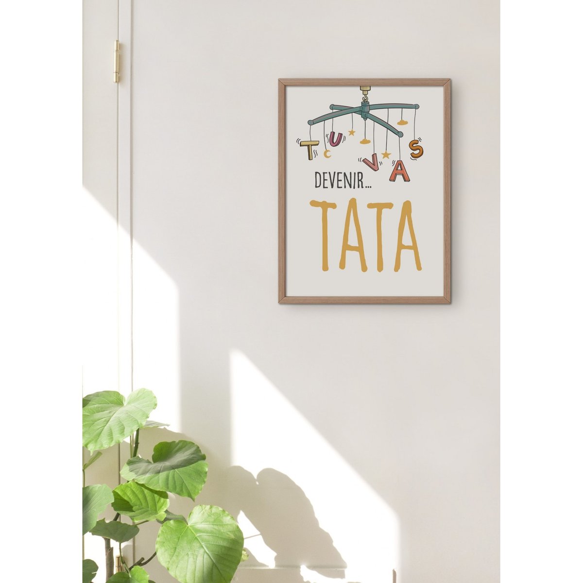 Affiche 'Tu vas devenir TATA' blanc, L'AFFICHERIE