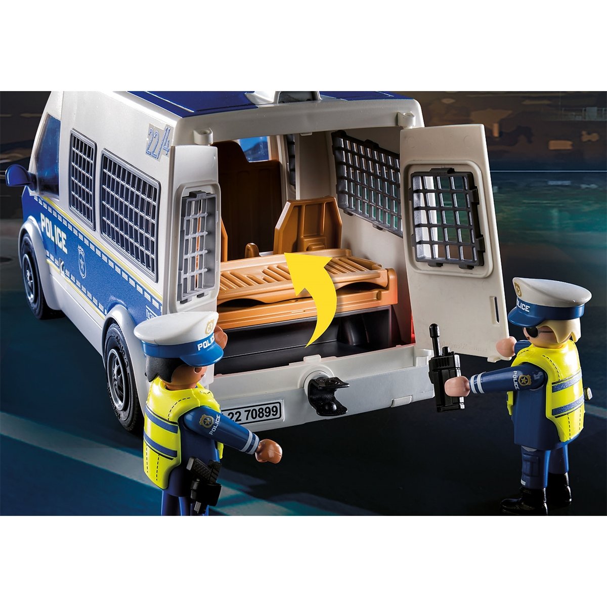 City Action Fourgon de police avec effets lumineux et sonores multicolore, PLAYMOBIL