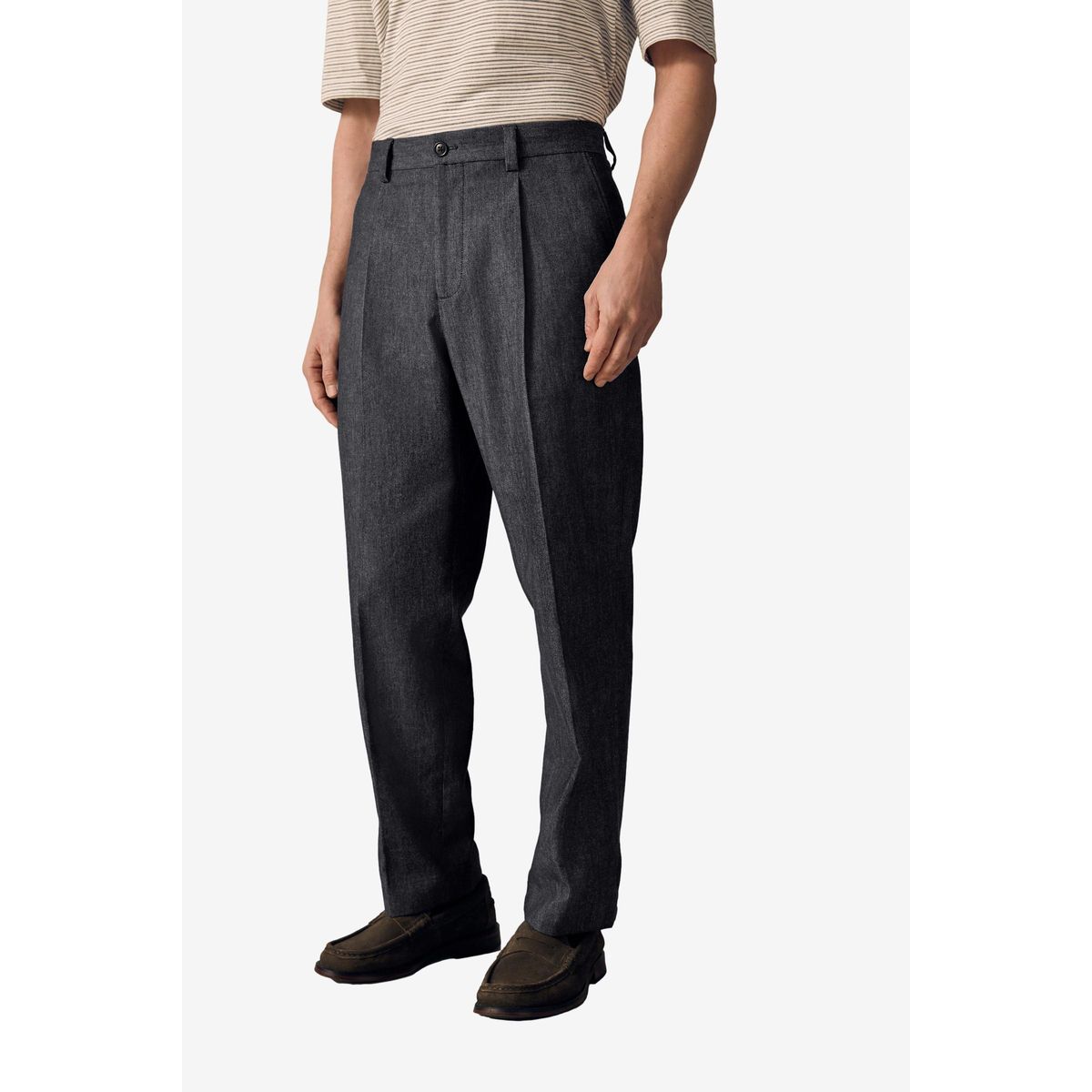 Pantalon de costume décontracté en denim bleu, NEXT
