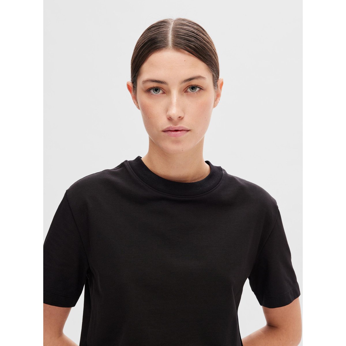 T-Shirt noir - black, SELECTED