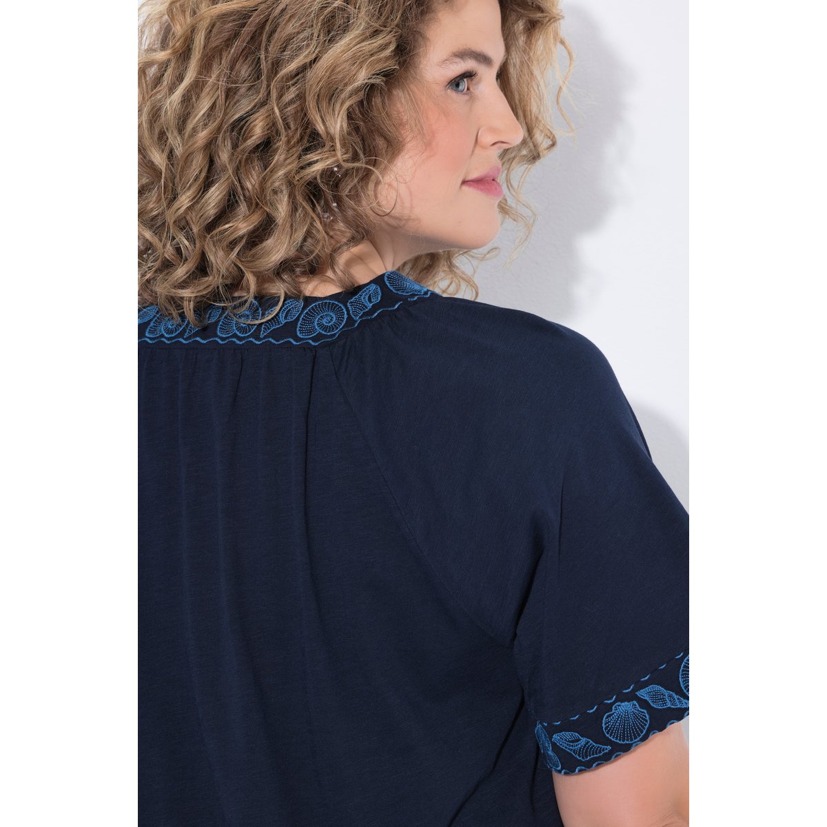 Robe longueur midi marine, ULLA POPKEN