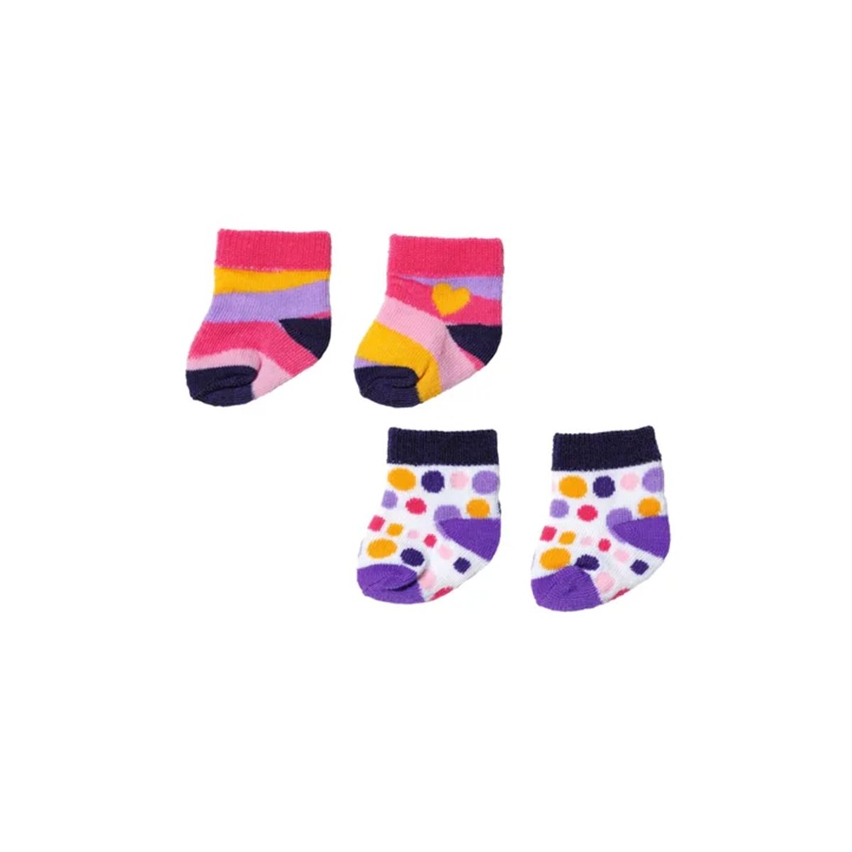 Baby born 2 paires de chaussettes, Assortiment multicolore, ZAPF CREATION