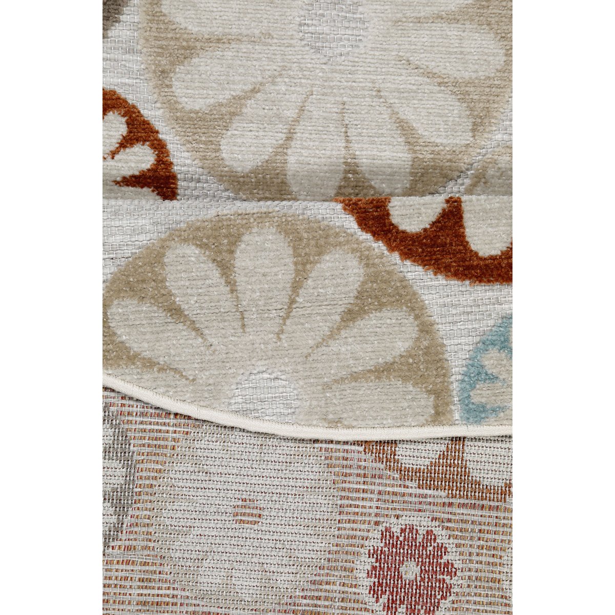 Tapis rond intérieur extérieur bohème floral ,  Flowerdrops multicolore, WECON HOME