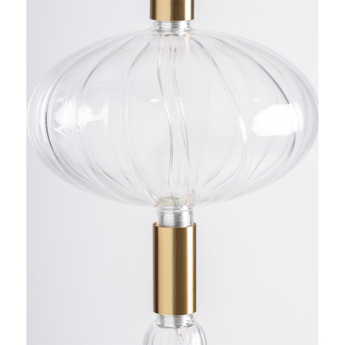 Lustre art déco en cristal, Format carré cristal transparent fumé élégant, RECOLLECTION