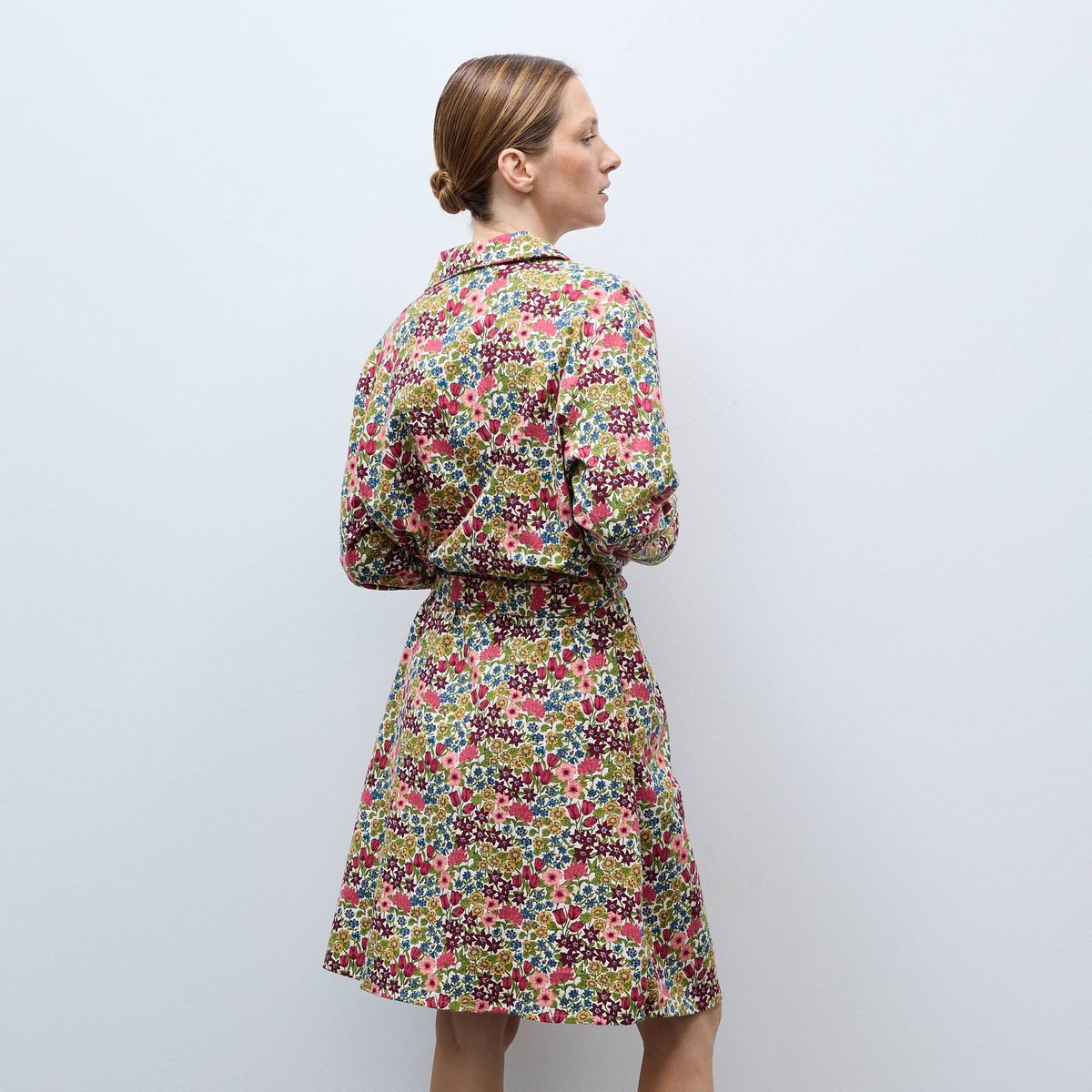 Chemise de nuit imprimée en coton gratté en coton bio GOTS amaretti, MONOPRIX