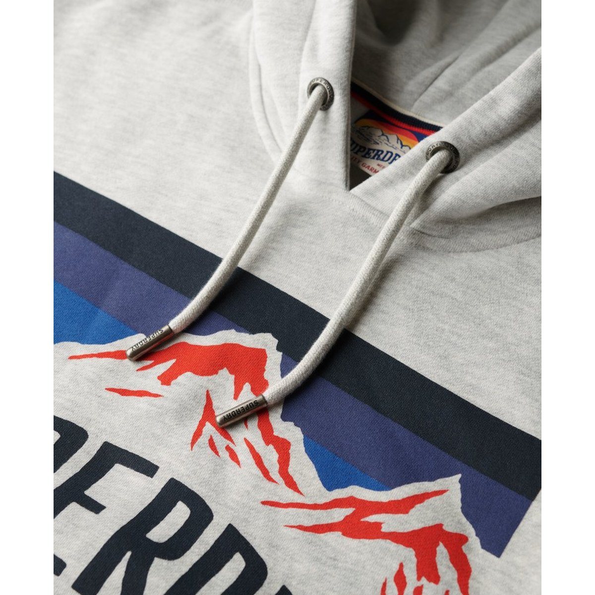 Sweat à capuche décontracté Mountain gris glacier chiné, SUPERDRY