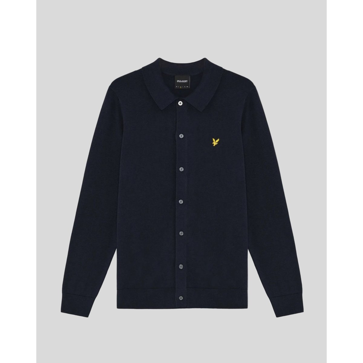 Chemise en coton en maille bleu foncé marine, LYLE & SCOTT